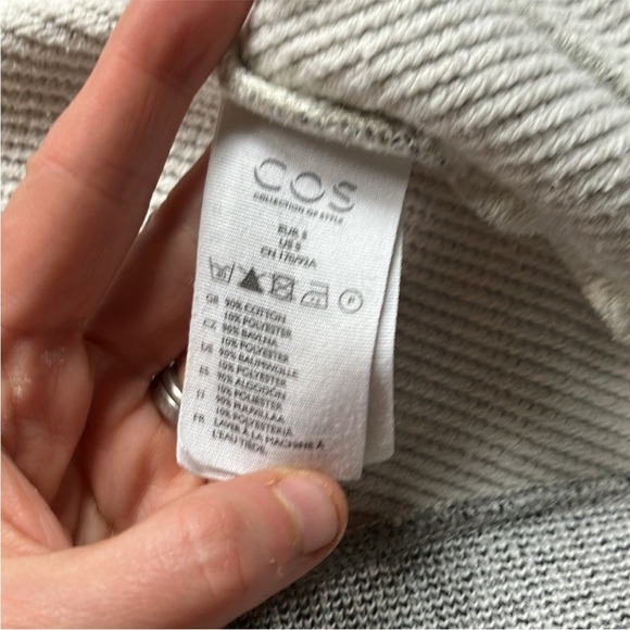 COS Men's Gray Zip-Up Sweater - Picture 3 of 4